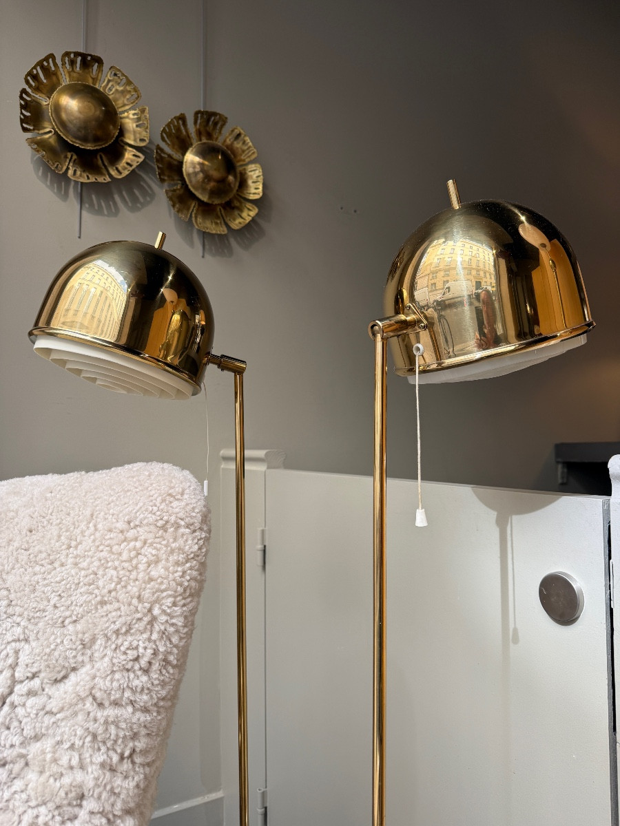 Pair Of Floor Lamps By Bergboms Sweden 1970-photo-2