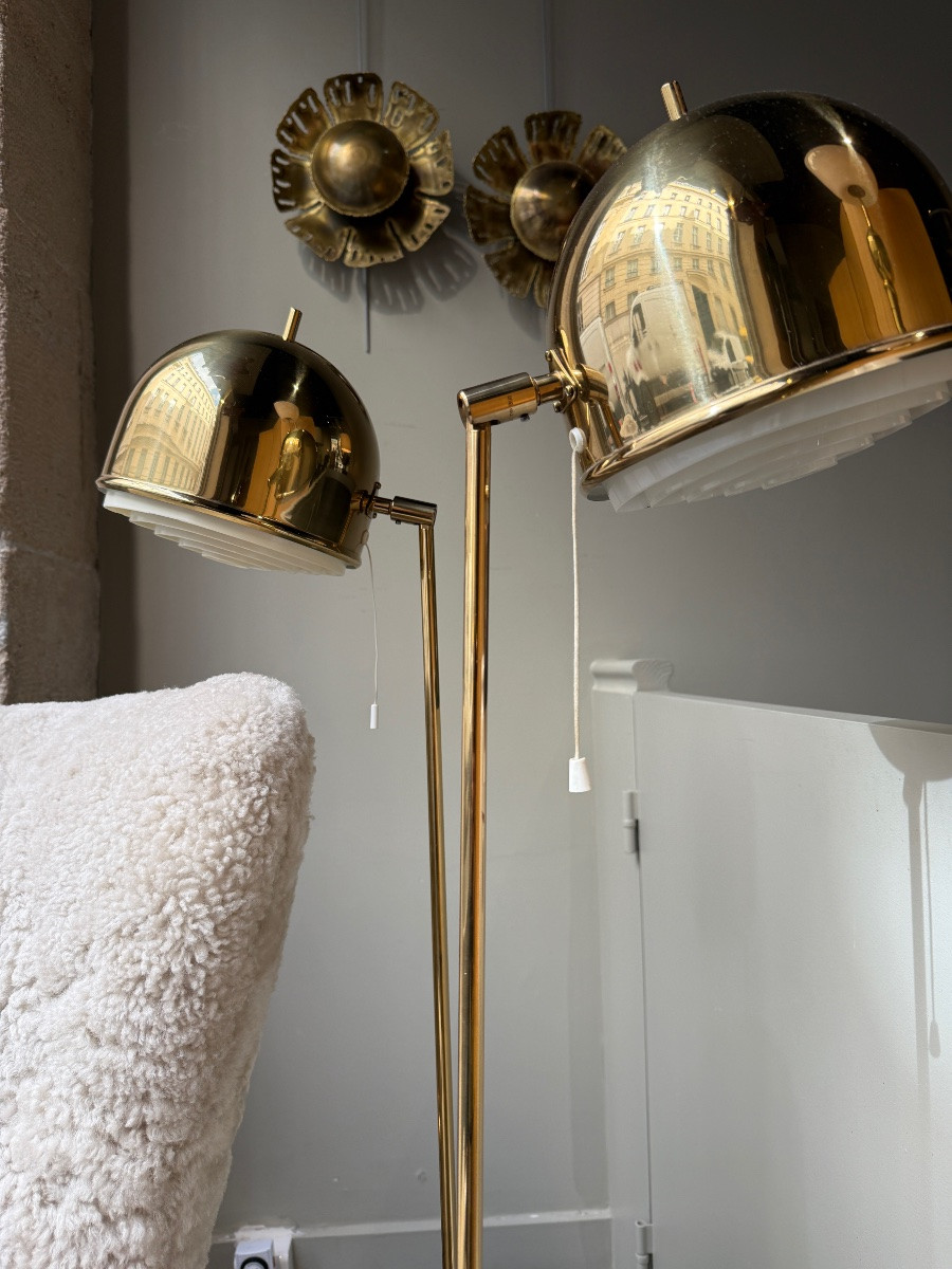 Pair Of Floor Lamps By Bergboms Sweden 1970-photo-3