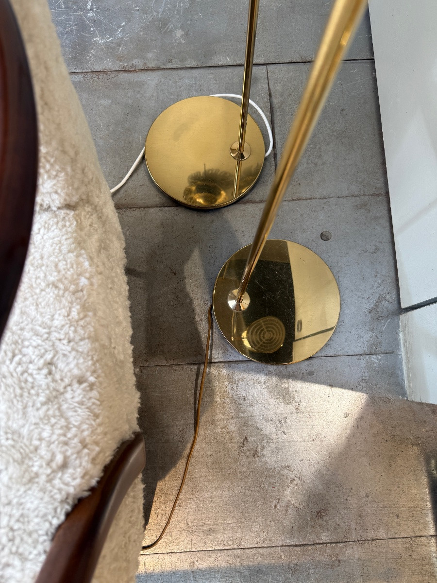 Pair Of Floor Lamps By Bergboms Sweden 1970-photo-4