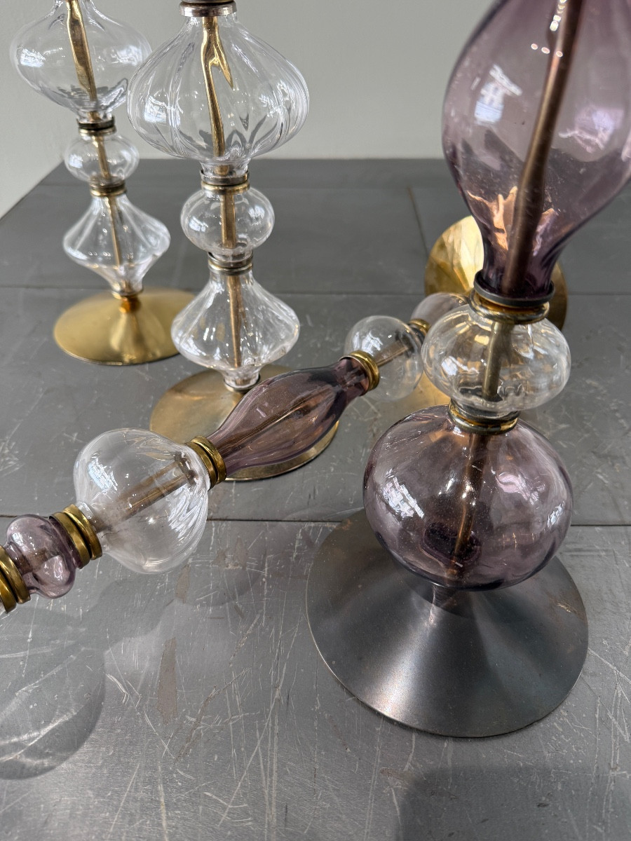 Collection Of 4 Hoglund Candlesticks Circa 1970-photo-2