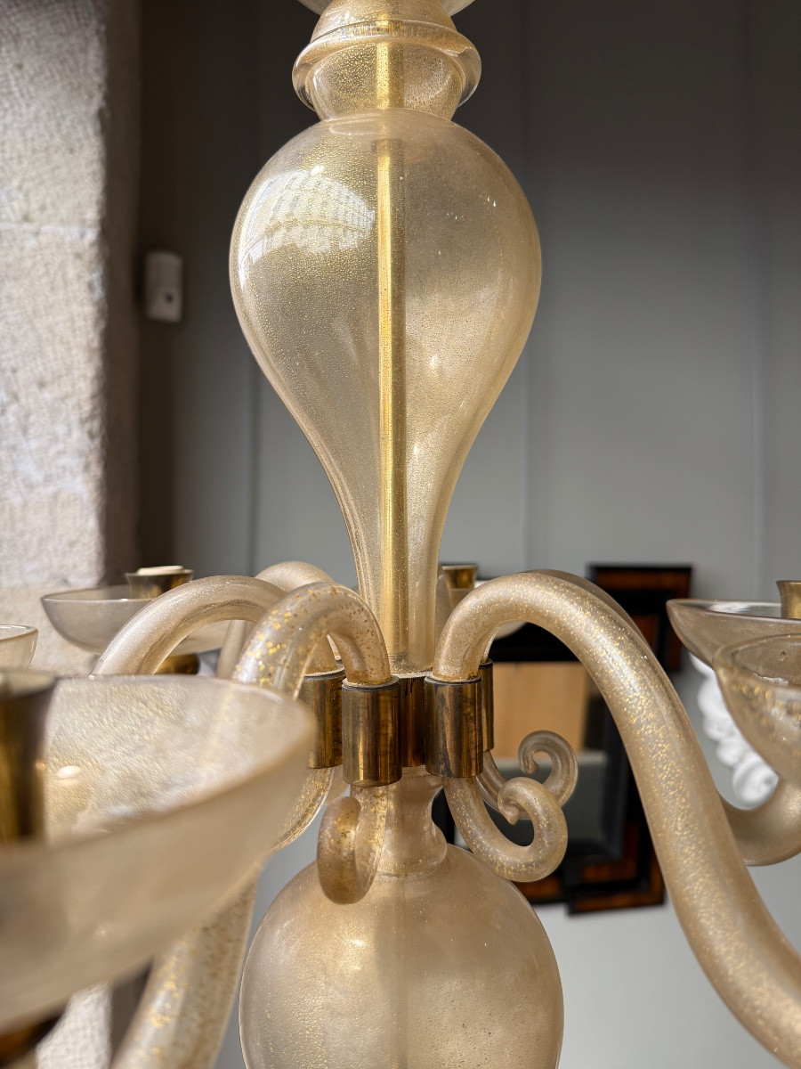 Seguso Murano Chandelier 1940-photo-2