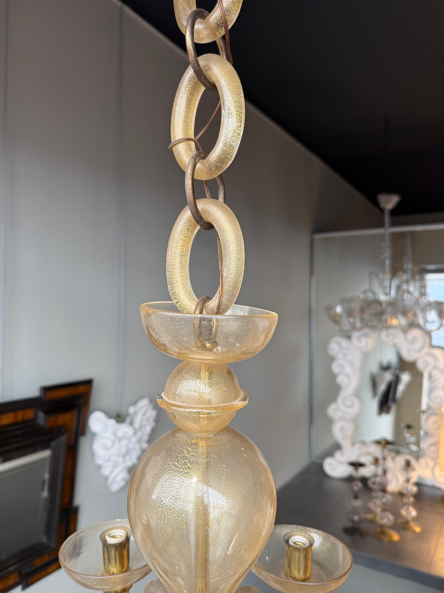 Seguso Murano Chandelier 1940-photo-4