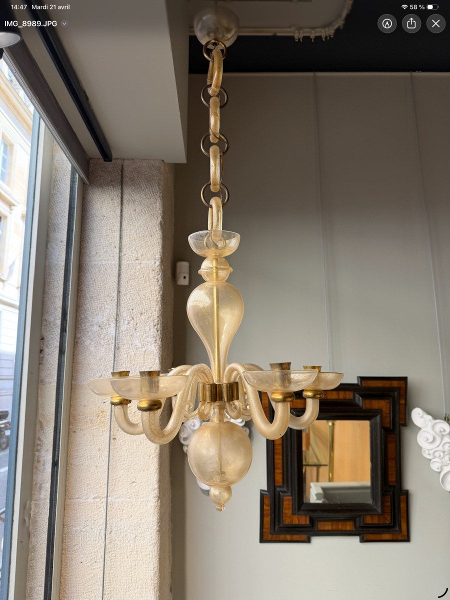 Seguso Murano Chandelier 1940