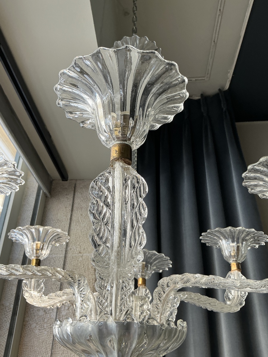 Chandelier, Circa 1940, By Seguso, Murano -photo-4
