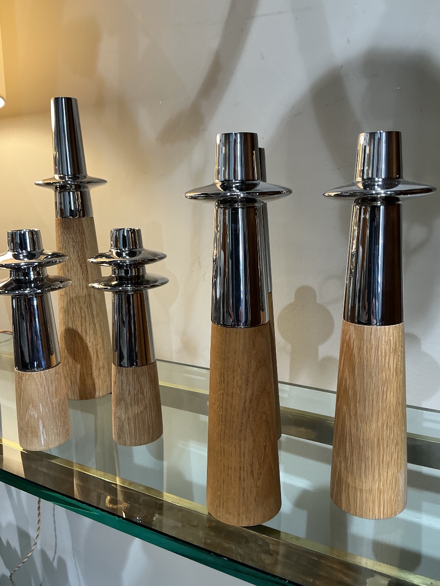 Collection de 7 bougeoirs Georg Jensen Denmark -photo-2