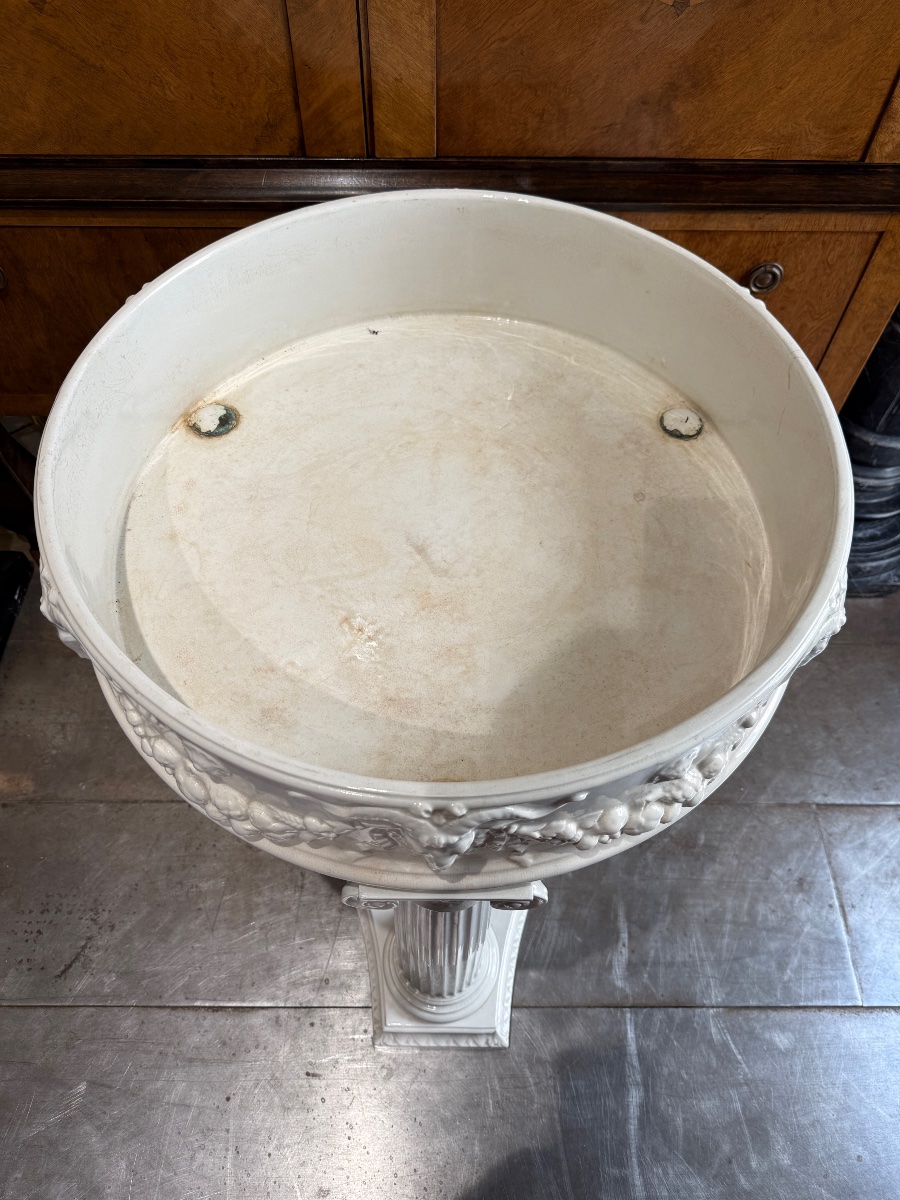 Jardiniere en faience Suede circa 1920-photo-4