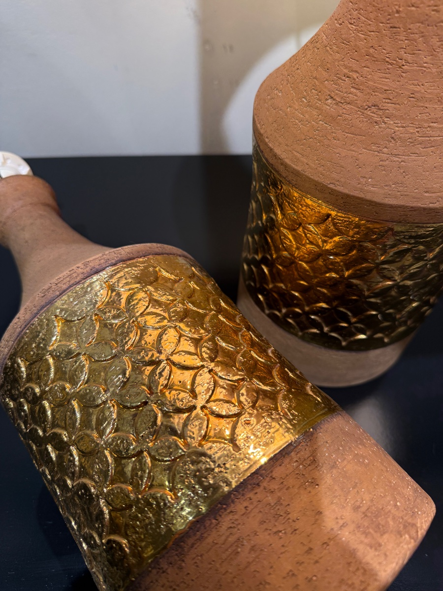Pair Of Bitossi Ceramic Lamps, Italy, 1970-photo-2