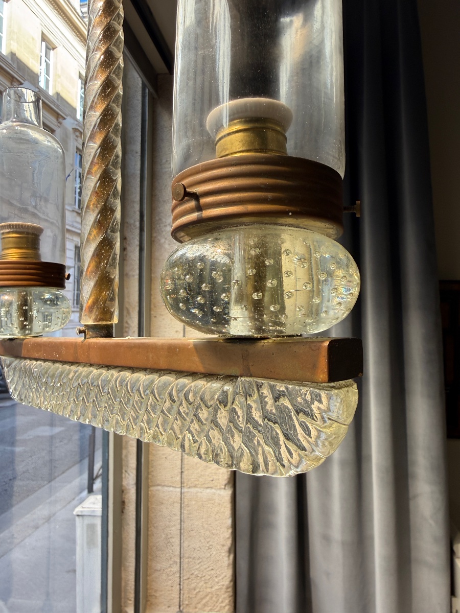 Seguso 2-light Pendant Light, 1940