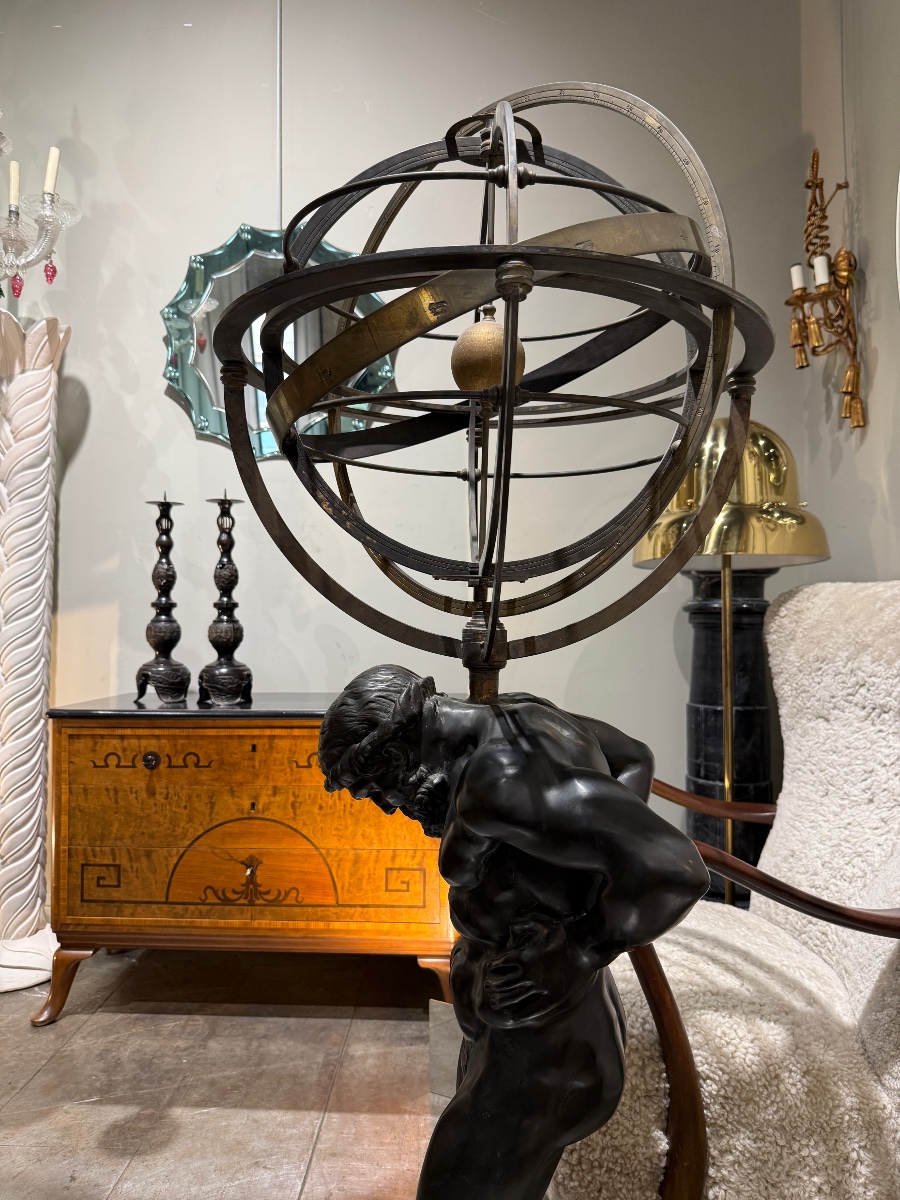 20th-century Bronze Sculpture Of Atlas -photo-2