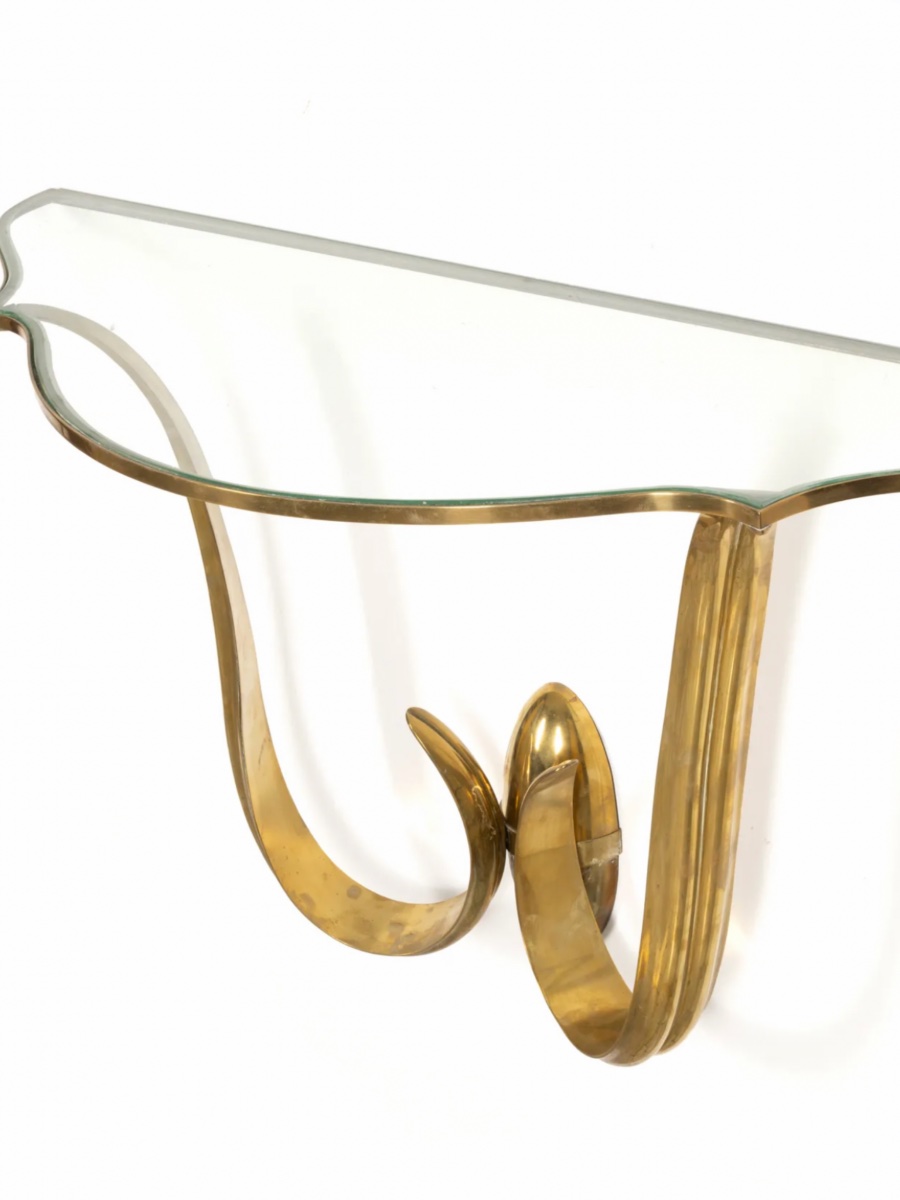 Mirrored Console Table And Stool By Gio Ponti, Italy, 1930-photo-3