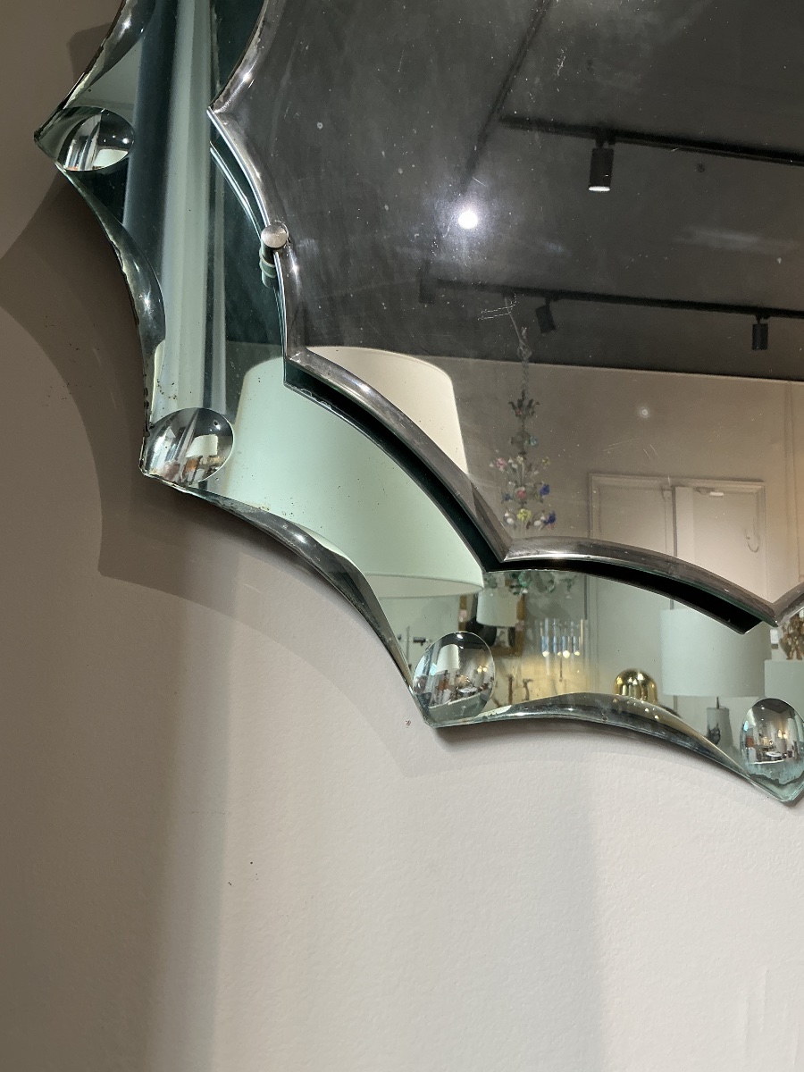 Miroir Italian 1970 par Cristal Art -photo-2