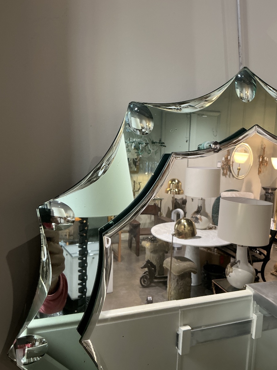 Miroir Italian 1970 par Cristal Art -photo-3