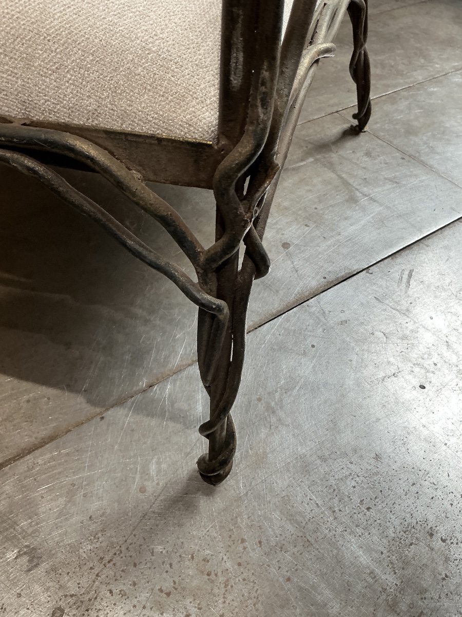 Fauteuil en fer forge circa 1970-photo-2