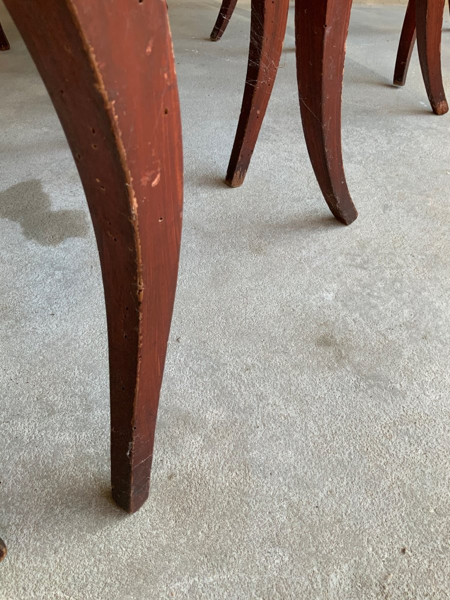 6 Italian Chairs Circa 1800-photo-4