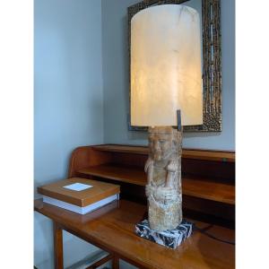 Alabaster Lamp Circa 1970