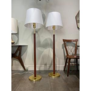 Paire De Lampadaires Hans Agne Jakobsson 