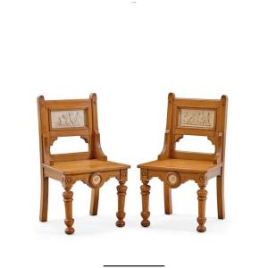 Paire De Chaises Par Carlo Spicciani Circa 1915 