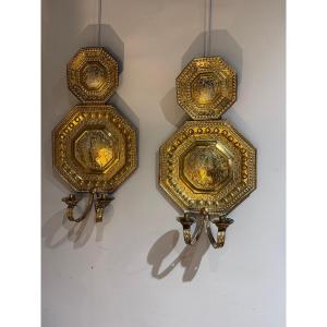 Paire d appliques baroques Suede 19eme 