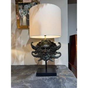 Bronze Lamp “poseidon” Circa 1970