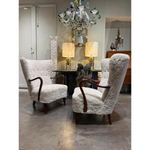 Pair Of Armchairs By A. Christensen, Denmark, 1950