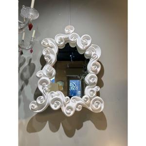 Jean Boggio Plaster Mirror Circa 1980