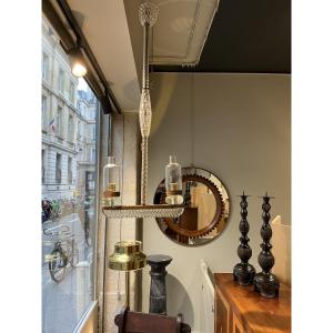 2-light Chandelier Seguso Murano 1940