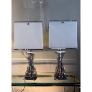 Pair Of Lamps, Italy, 1970