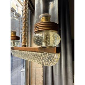 Seguso 2-light Pendant Light, 1940