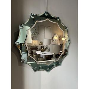 Miroir Italian 1970 par Cristal Art