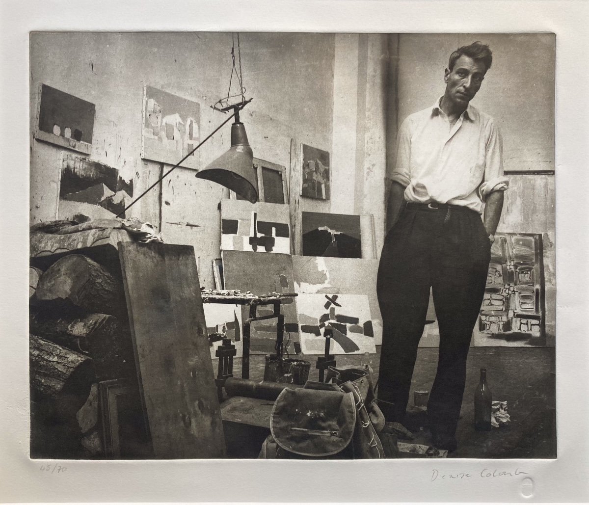 Denise Colomb, Nicolas De Staël Dans Son Atelier, 1954-photo-2