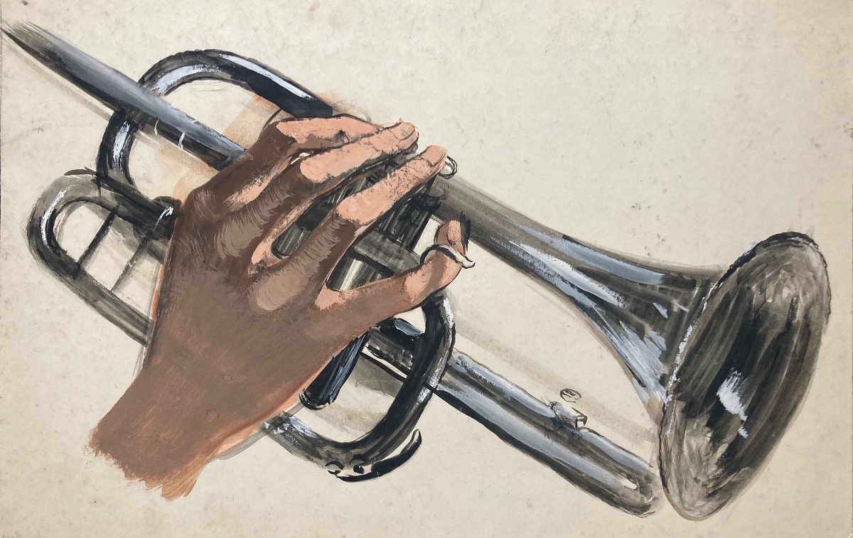 Burkhalter, Trompette, Gouache