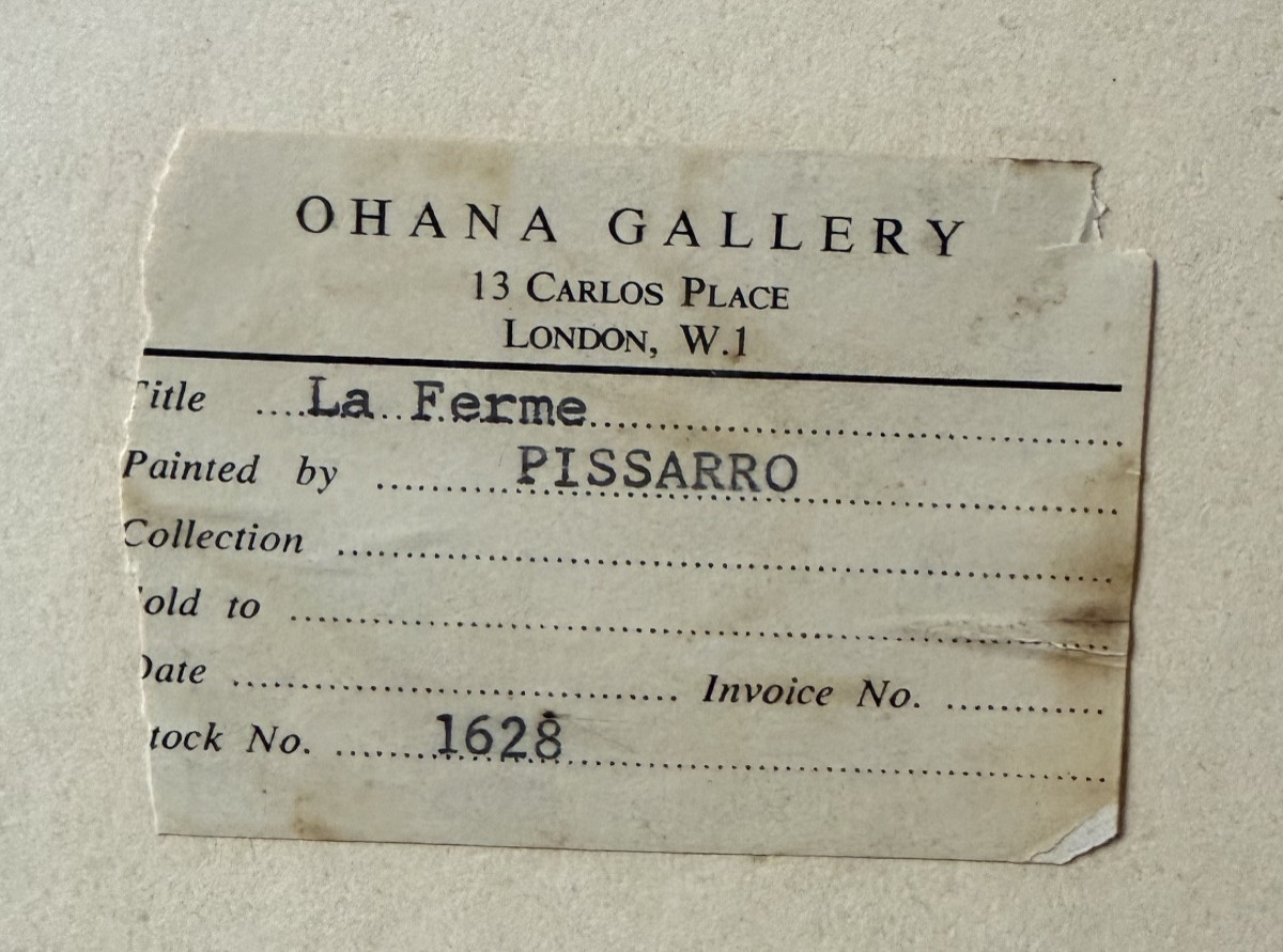 Camille Pissarro, Chaumière, Circa 1881, Fusain sur papier avec rehauts de couleurs-photo-5