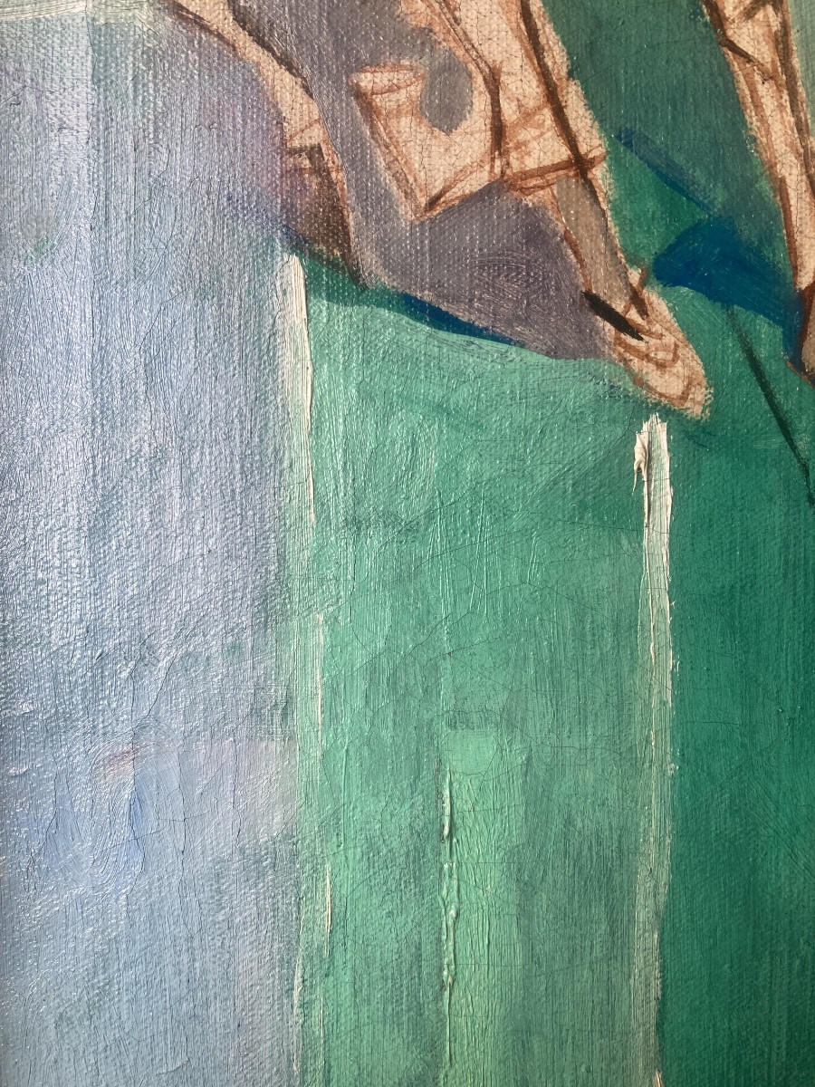 Despierre, Two Jockeys, Circa 1960, Oil On Canvas-photo-3
