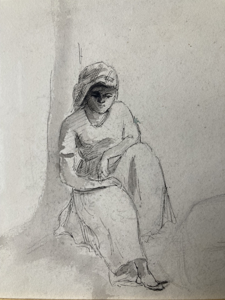 Camille Pissarro, Études de paysannes au Venezuela, circa 1852-photo-4