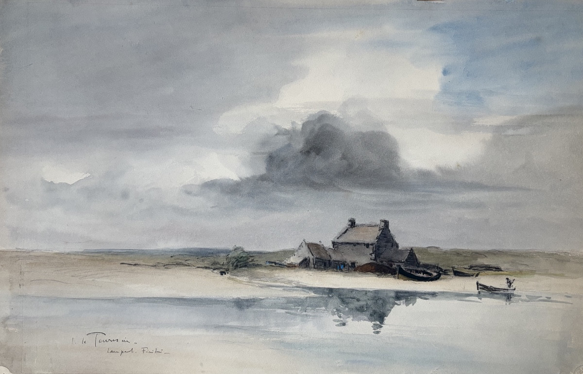 Joseph-marie Le Tournier, Lampaul, Finistère, Watercolor