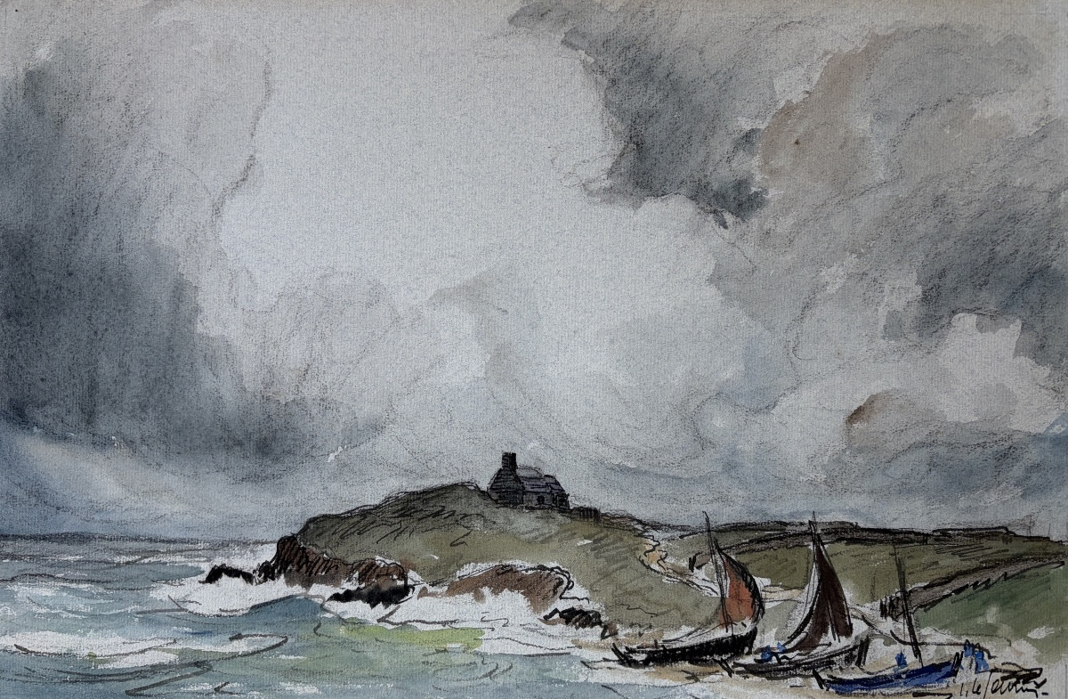 Joseph-Marie Le Tournier, Bretagne, aquarelle