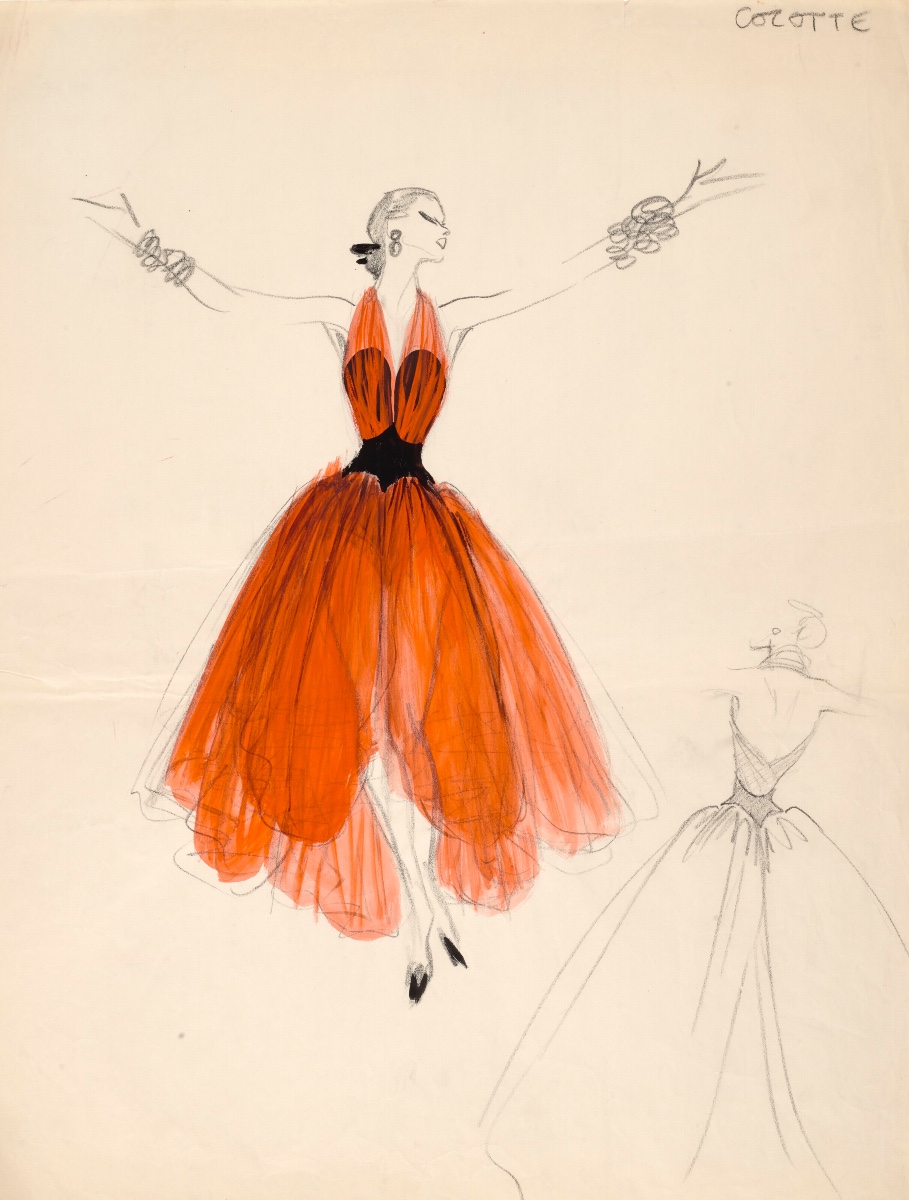 René Gruau, Costume Design For ''ciné Bijou - Cocotte'', 1953