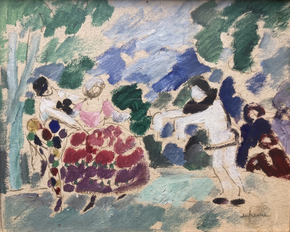 Charles Dufresne, Carnaval, vers 1910, huile sur papier
