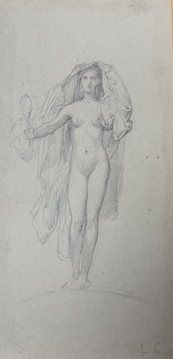 Léon Cogniet, Venus With Mirror, Drawing