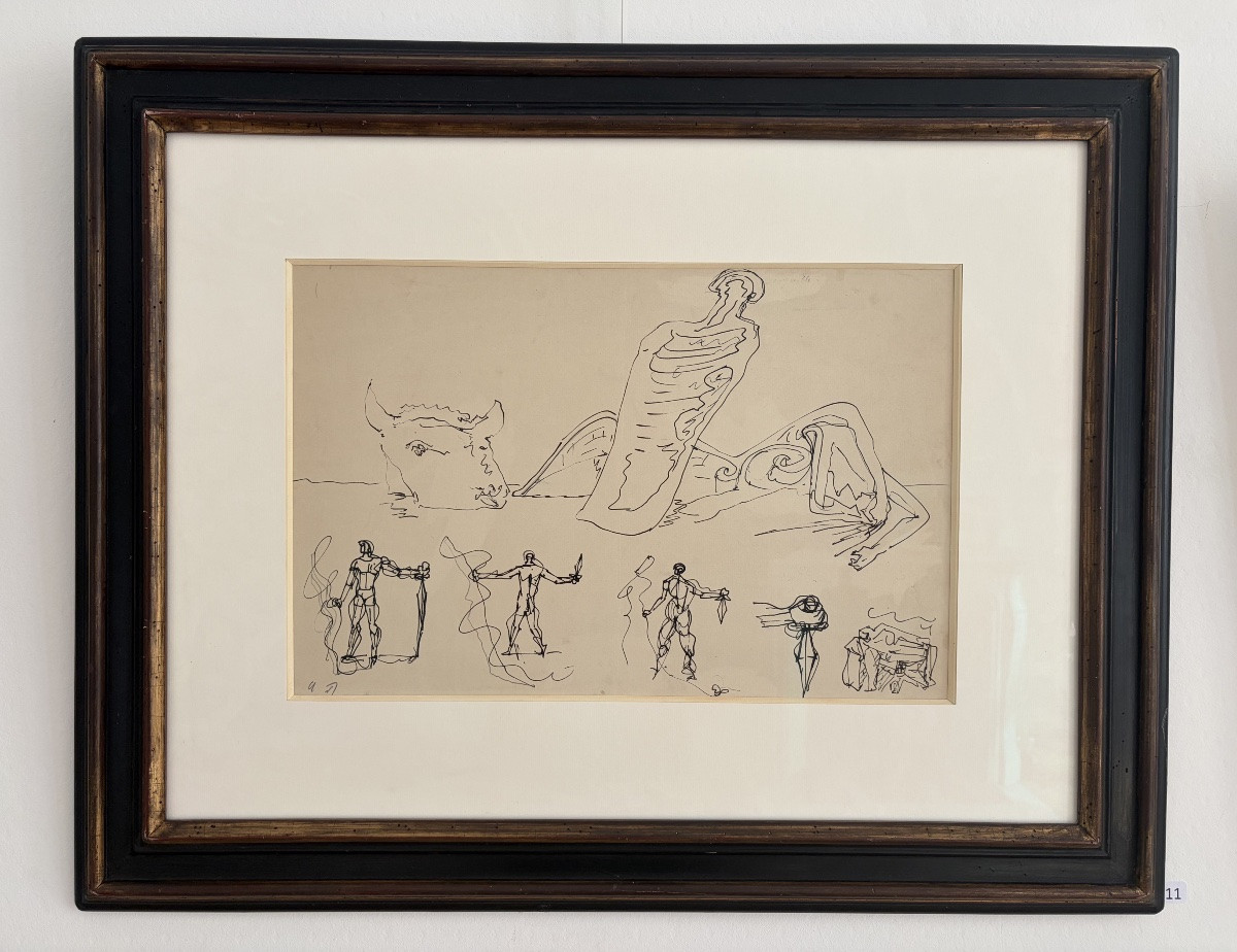 André Masson, Study For The Cover Of The Magazine Acéphale, 1936, Ink-photo-2