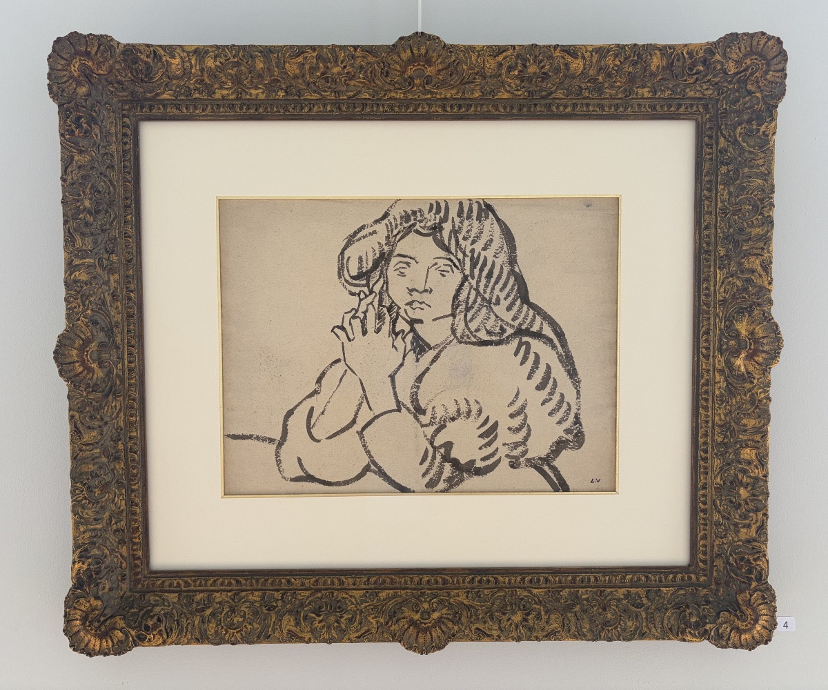 Louis Valtat, Portrait Of Suzanne Valtat, Circa 1902, Ink-photo-1