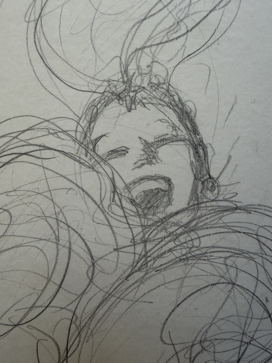 Gruau, Danseuse Du Lido, Pencil On Paper-photo-1
