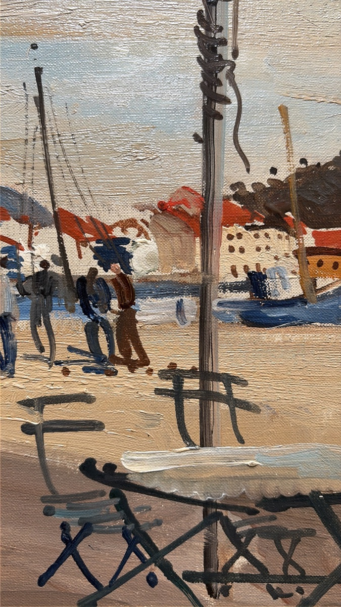 Edmond Ceria, Sanary, Oil On Canvas-photo-2