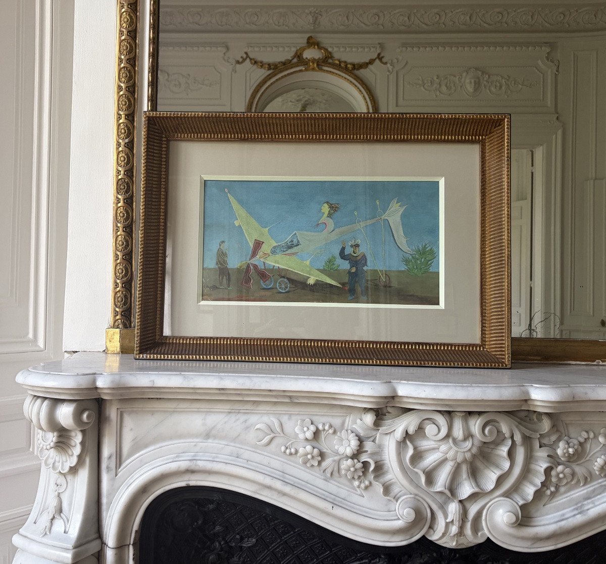 Lucien Coutaud, l'Aéroplane, 1937, Gouache-photo-3