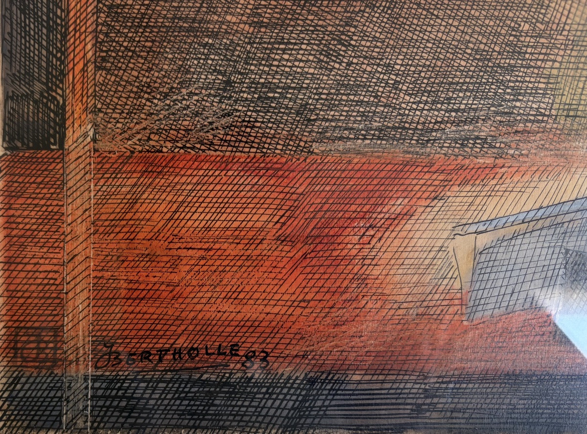 Bertholle, Les Livres, 1983, Watercolour And Ink-photo-4