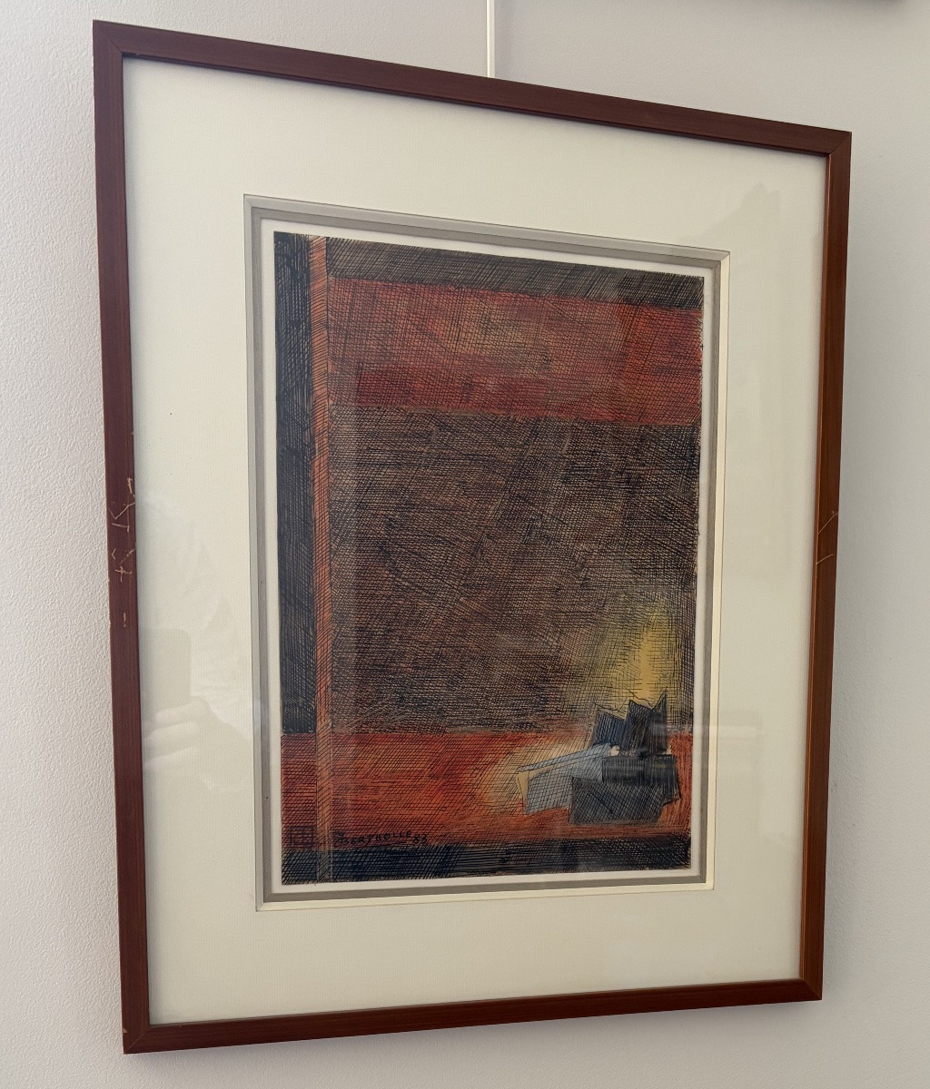 Bertholle, Les Livres, 1983, Watercolour And Ink-photo-1