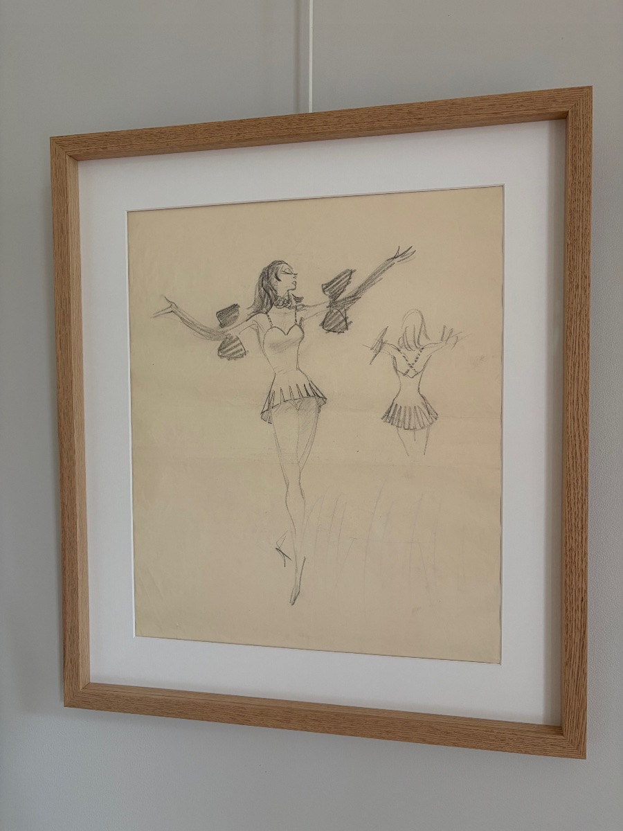 Gruau, Maquette de costume pour Ciné Bijou - Broadway Girl, 1953-photo-1