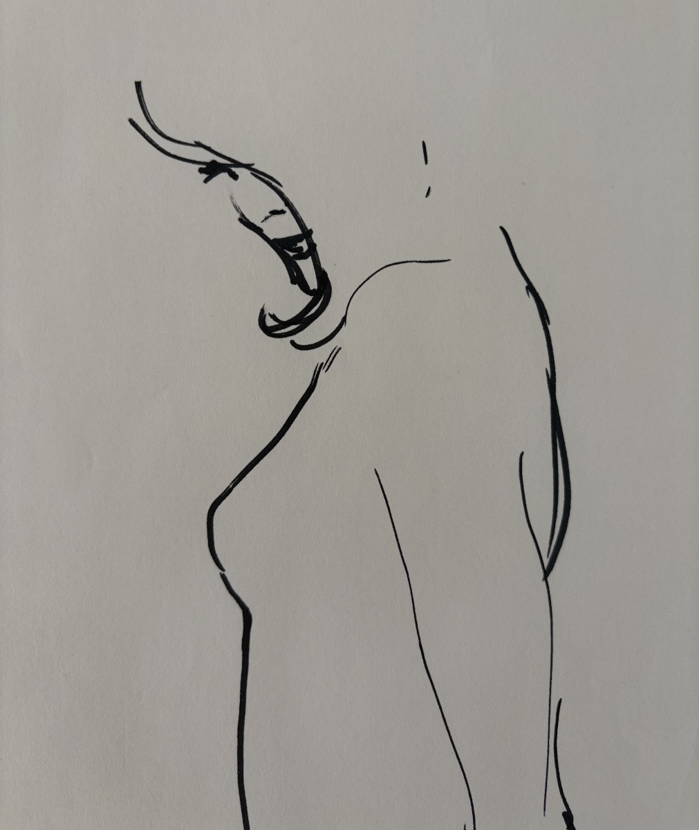 René Gruau, Sensualité, Felt Pen On Paper-photo-3