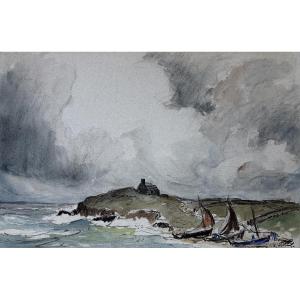 Joseph-marie Le Tournier, Brittany, Watercolor