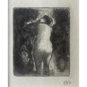 Camille Pissarro, Bather Seen From Behind, 1895, Etching